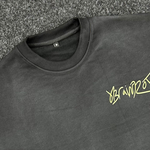 เสื้อยืดทรงบ็อกซ์พิมพ์ลายกราฟิก คอตตอนเนื้อหนา ตัดเย็บทรงครอป โอเวอร์ไซส์ สไตล์สตรีทแวร์ พร้อมโลโก้แบบกำหนดเอง สำหรับผู้ชาย - Product Image 6