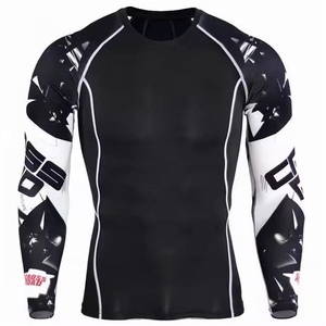 Hot Sale Custom Rash Guard Manufacturer Factory Men Sublimation <b>Printed</b> Rash Guard Gym <b>Surfing</b> Diving Rashguard MMA - Product Image 2