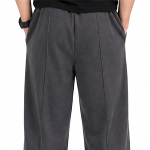 Custom Men <b>Elastic</b> <b>Waist</b> <b>Trousers</b> Casual Drawstring Sweatpants With Letter Print Right Leg Side Pockets And Relaxed Fit - Product Image 5