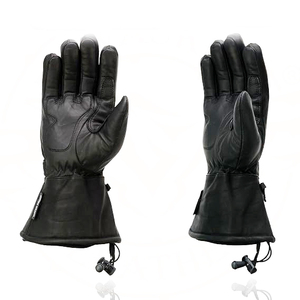 Gants de moto en cuir noir pour homme Samroz Sports avec textile et cuir - Product Image 3