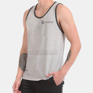 Camiseta sin Mangas de Algodón Premium para Hombre, Suave y Transpirable, para Gimnasio, Deportes, Running, Personalizable OEM ODM - Product Image 3