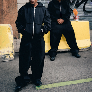 Custom Sweatsuit Hoodies and Jogger Set Streetwear Oversized <b>Hoodie</b> & French Terry Sweatpants Set Tracksuit Manufacturer for Men - Product Image 3