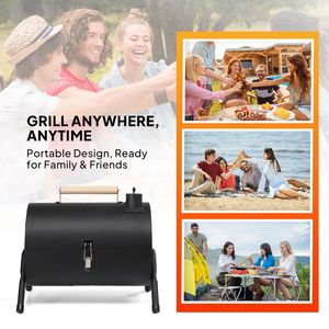 Griglia a Carbone Portatile a Due Lati, Barbecue da Tavolo per Campeggio, Giardino e Avventure all'Aperto - Product Image 6