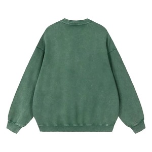 <b>Men's</b> Crew Neck Sweatshirt 100% Cotton Knitted Regular Fit Solid Color Casual Autumn Wear Long Sleeve Soft Comfortable Pullover - Product Image 4