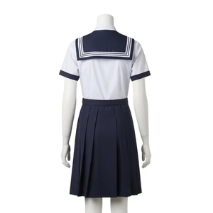 Ensemble jupe plissée et chemise unisexe 100 % polyester durable et respirant pour écoliers, style urbain, tenue scolaire quotidienne pour étudiants - Product Image 3