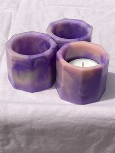 Stylish Round Resin <b>Candle</b> <b>Holder</b> Premium Handmade Artwork For Hotel Restaurant And Home Decoration - Product Image 6
