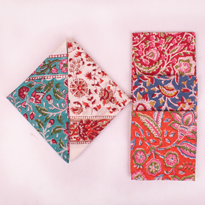 Jaipur ผ้าพันคอผ้าฝ้ายระบายอากาศลายดอกไม้, ผ้าพันมือระบายอากาศได้ดีเป็นมิตรกับสิ่งแวดล้อมสำหรับผู้ชายผู้หญิงอเนกประสงค์ - Product Image 5