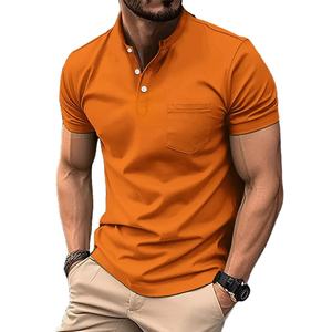 Polo pour homme de haute qualité à séchage rapide, décontracté, à manches courtes, respirant, en piqué, couleur unie, simple, t-shirt uni - Product Image 4