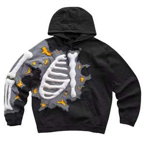 Sudadera con capucha y cremallera completa, con estampado puff, diseño personalizado, 100% algodón, fabricante de sudaderas térmicas - Product Image 3