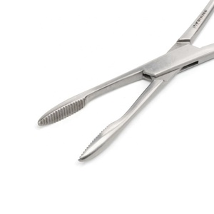 Fórceps de apósito de Pean quirúrgico veterinario de acero inoxidable de alta calidad, abrazadera de fórceps hemostáticos dentados rectos de 16cm - Product Image 2
