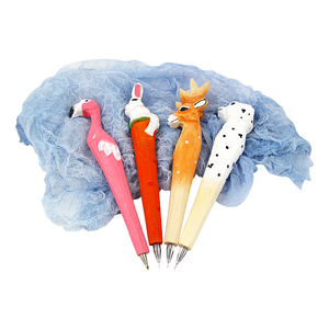 Stylos à bille ergonomiques et compacts en bois de tilleul, anti-taches, nouveau style, économiques et pratiques, pour un cadeau sincère - Product Image 6