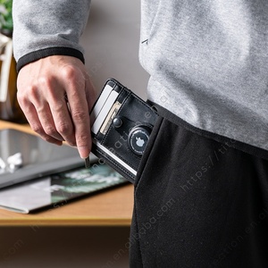 TILONSTAR TWM140 Portefeuille mince pour homme avec blocage Rfid Portefeuille mince minimaliste en cuir Porte-cartes pour étiquette aérienne - Product Image 6