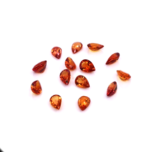 พลอยแซฟไฟร์สีส้มธรรมชาติทรงลูกแพร์ขนาด 3x5 มม. แบบไม่ผ่านการปรับแต่ง, พลอยแซฟไฟร์สีส้มธรรมชาติทรงเหลี่ยมสำหรับทำเครื่องประดับ - Product Image 3