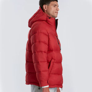 Vestes matelassées brillantes en duvet d'oie pour hommes, avec capuche, personnalisables avec logo, pour l'hiver – Vente en gros - Product Image 6