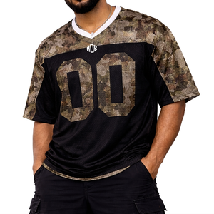 Jersey de Fútbol Americano Personalizado con Diseño de Camuflaje Real Tree, Unisex, Cuello en V, Impresión de Número, Ropa Deportiva, Proveedor OEM de Marca Privada, Tendencia 2026 - Product Image 4