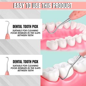 Outils dentaires professionnels, gratte-tartre pour usage personnel des dentistes et éliminateur de plaque dentaire pour animaux de compagnie, manche en silicone rose de qualité supérieure - Product Image 3