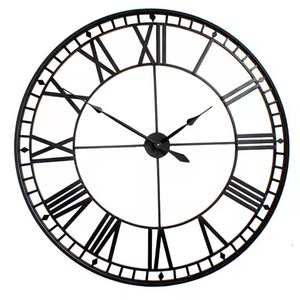 Blue Color Art Deco Wall <b>Clock</b> with Quartz Movement Needle Display Silent Sweep Movement 65 CM for Home Living Room Bedroom - Product Image 2