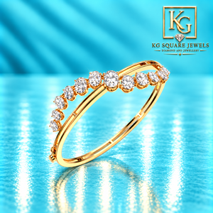 Brazalete de Diamantes Cultivados en Laboratorio, Ovalados y Refinados, para Damas, en Oro de 14 Quilates, con Diamantes Brillantes Certificados por IGI - Product Image 2