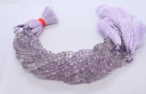 Perles facettées en améthyste rose naturelle, 8 à 9 mm, perles de pierre précieuse améthyste rose, perles rondes en améthyste rose pour la création de bijoux - Product Image 3