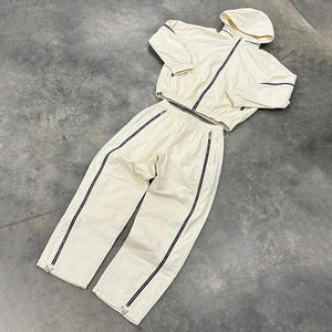 Custom <b>Zip</b>-<b>up</b> Reflective Nylon Sportswear Wind-Resistant Jogging Suit For Summer <b>Zip</b>-<b>up</b> <b>Jacket</b> And Pants - Product Image 1