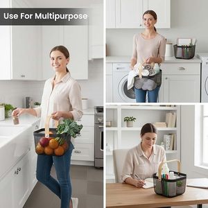 Cesta de hierro, cesta de almacenamiento de hierro, cesta decorativa de hierro, juego de cestas de hierro, soporte para cesta de hierro, soporte para cesta de hierro, bandeja para cesta de hierro - Product Image 6