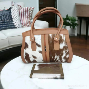 Bolsos de Mano de Cuero Vacuno para Mujer, Estilo Casual, Precio al por Mayor, Alta Calidad, Logotipo Personalizado, Bolsos de Hombro de Cuero Vacuno Genuino - Product Image 4