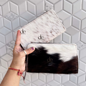 Cowhide <b>Fur</b> Wallet for Women Hair on Hide Leather Purse New Design Clutch Card Phone Case Western Clutch Women - Product Image 1