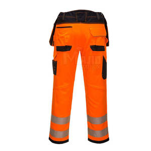 Pantalones de seguridad de alta visibilidad para hombre, ropa de trabajo con tira reflectante, pantalones de seguridad de alta visibilidad para hombre para sitios de construcción - Product Image 4