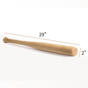 Bate de Béisbol de 34 Pulgadas con Cuerpo de 2.5 Pulgadas, Madera Natural, Duradero, de 1 Pieza, para Principiantes - Product Image 3
