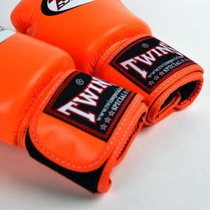 Hot Selling Custom Orange Twin Sanda Boxing Gloves High Quality PU Leather Waterproof Hand Grips Quick Drying for Closure MMA - Product Image 5