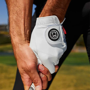 Golf <b>Glove</b> Reinforced Leather Palm Breathable Stretch Fabric Professional Golf outdoor Sports Activities anti-slip grip <b>moisture</b> - Product Image 6