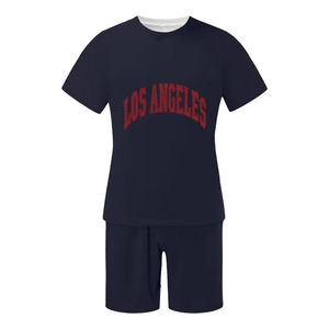 Conjunto de Verano para Hombre de Dos Piezas, Camiseta y Pantalones Cortos de Algodón con Logotipo Personalizado - Product Image 3