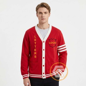 Cardigan personnalisé en acrylique à col en V brodé, haute qualité, pour fraternité grecque Psi, homme, hiver, séchage rapide, respirant - Product Image 1
