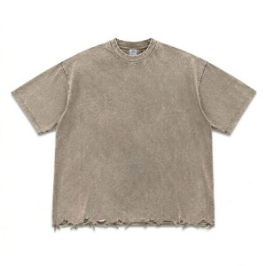 เสื้อยืดผู้ชายพรีเมียม แต่งขอบรุ่ย ทรงหลวม ผ้าฝ้าย รับผลิตแบบ OEM ODM แบรนด์ส่วนตัว - Product Image 4