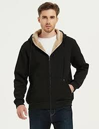 Men's Heavyweight Full-Zip Hoodie – Winter <b>Fleece</b> <b>Jacket</b> with <b>Thick</b> Sherpa Lining & Kangaroo Pockets - Product Image 4
