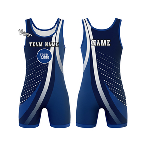 New Arrival Custom Front Logo Stretch Lightweight Durable Quick Dry Wrestling Singlets Breathable Performance Gear for Teams - Product Image 3