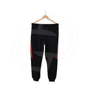 NIZA GEAR Pantalon de jogging noir pour homme, coupe droite, très élastique, en molleton polyester/coton respirant, avec cordon de serrage et poches, décontracté, hiver - Product Image 2