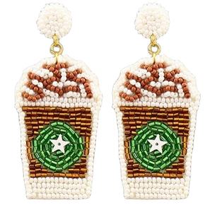 Pendientes de cuentas de vidrio hechos a mano, joyería de moda, estilo llamativo, hechos a mano para venta al por mayor para niñas de la India - Product Image 5