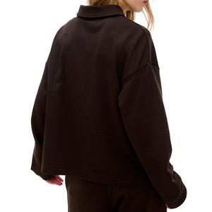 Pull molletonné à col pour femme, vente en gros, décontracté, à manches longues, chaud et confortable, style streetwear, vêtements personnalisés - Product Image 3