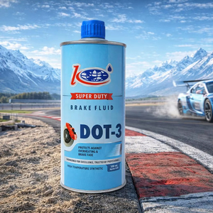 Fabricante líder de líquido de frenos y productos químicos de alta calidad en latas metálicas de 500 ml, Dot3, para frenos y embragues, de un proveedor indio. - Product Image 1