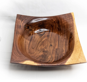 Precio al por mayor de fábrica, diseño único hecho a mano, Plato cuadrado de madera de acacia tallado, plato de madera utilizado para servir aperitivos - Product Image 2