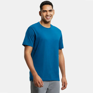 Camiseta de Manga Corta con Cuello Redondo, Rica en Algodón Peinado, Color Verde Azulado, Micro-Modal Elástico, Ideal para Degustación de Vinos y Ambientes Marinos - Product Image 2