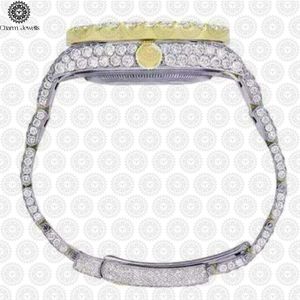 Charm Jewells Reloj de cuarzo analógico redondo de lujo con banda de acero inoxidable, cierre plegable de 36 mm, unisex, alta calidad, moda - Product Image 4