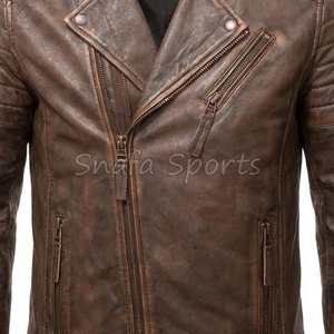เสื้อแจ็คเก็ตหนังผู้ชายสไตล์สตรีทแฟชั่น คุณภาพพรีเมียม สวมใส่สบาย ทันสมัย - Product Image 3