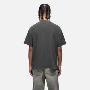 T-shirts gris à col rond pour hommes, coupe ample, effet délavé à l'acide, fabriqués au Pakistan, haute qualité, vente en gros à prix abordable - Product Image 6
