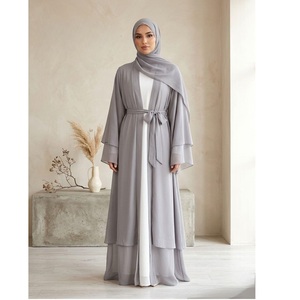 Habayas Hijab Muslim Islamic Clothing Modest Wear Niqab Prayer Middle East EID Female Solid Color Long Hijab for Abaya Suit - Product Image 1