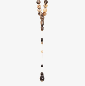 ลูกประคำทำมือจากเขาควายสีขาวสไตล์วินเทจ สัมผัสเหมือนจริง แกะสลักลายอิสลาม 33/99 เม็ด งานฝีมือธรรมชาติสำหรับชาวมุสลิม - Product Image 5