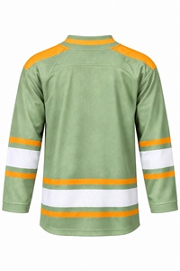 Jersey de Hockey sobre Hielo Verde Claro Personalizado, Sublimado, Número 89, Prenda Deportiva Premium Transpirable de Secado Rápido, en Poliéster - Product Image 3