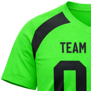 Maillot de football américain personnalisé à sublimation, col en V, respirant, en polyester, uniforme d'équipe, OEM ODM, vente en gros - Product Image 4