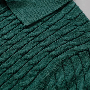 Chemises de golf unisexes décontractées en twill de coton et polyester à prix d'usine, avec broderie et impression de logo personnalisés, manches courtes - Product Image 4